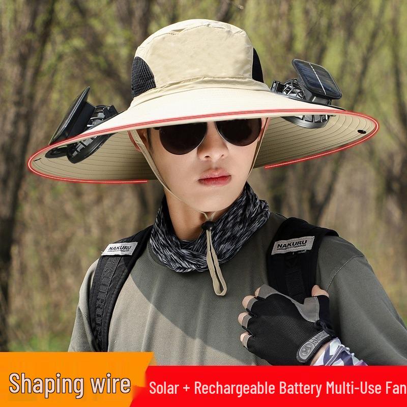 

Охолоджуюча капелюх HANDUNYOU з двома вентиляторами