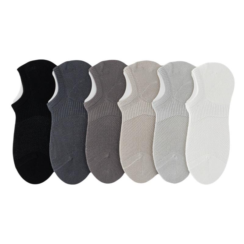 Men Spring and Summer Thin Invisible Off with Breathable Ice Silk Boat Socks