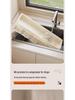 Wall-Mounted Cream Style Spice Rack with Seasoning Jars & Utensil Storage