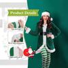 Adult Women Santa Claus Xmas Green Elf Dress Socks Hat Sets Christmas New Year Cosplay Costumes Performance Role Play Outfit
