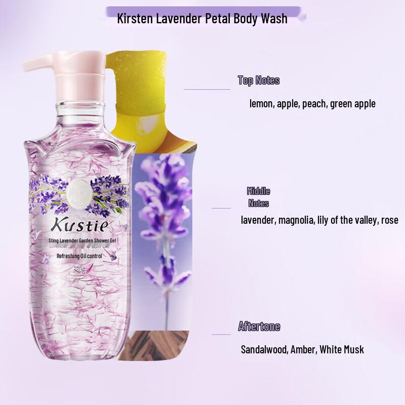 Kustie Lavender Petal Shower Gel 2-Pack