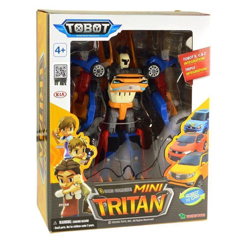 Korean Transforming Tobot Brothers: Triple Combination 3-Pack - Educational Anime Car-Robot Toy for Kids