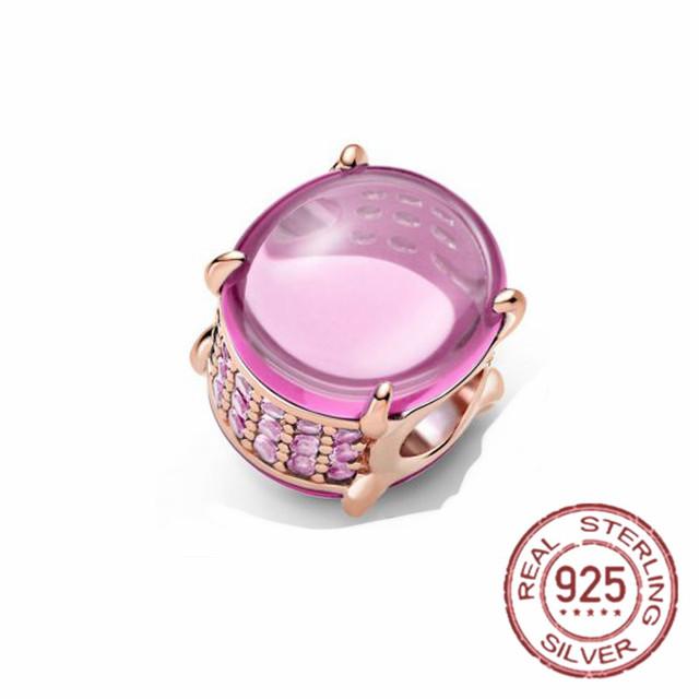 2022 New 925 Sterling Silver Pink Series Butterfly Firefly Pendant Diy Fine Beads Fit Original Fashion Charm Bracelet Jewelry