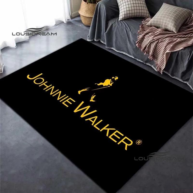 Johnnie Walker Whisky Carpet and Rug Modern Bar Living Room Bedroom Large Area Soft Carpet Study Porch Bedside Non-slip Mat