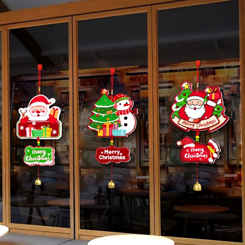 1Pc Bell Festive Decor Paper Pendant Handmade Cartoon Pendant DIY Door Hanging Christmas Wind Chime Christmas