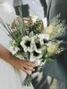2 Bundles Wedding Bouquets Fake Flowers Bouquet Artificial Tulip Bouquet Silk Flowers Artificial Flowers for Home Kitchen Table Garden Party Decor
