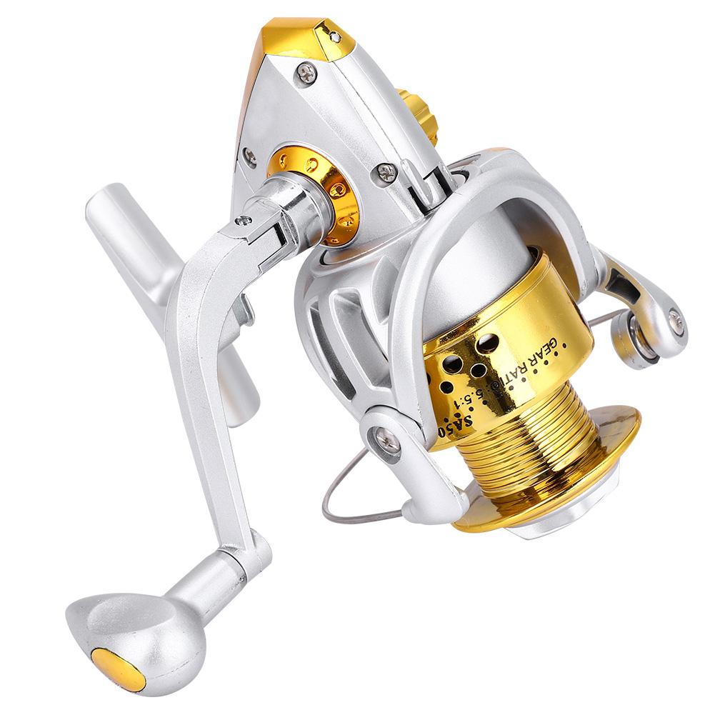 1000 7000 Saltwater Ice Fishing Spinning Reel Sea 5.5:1 Line Wheel Plastic Head(yellow SA1000)