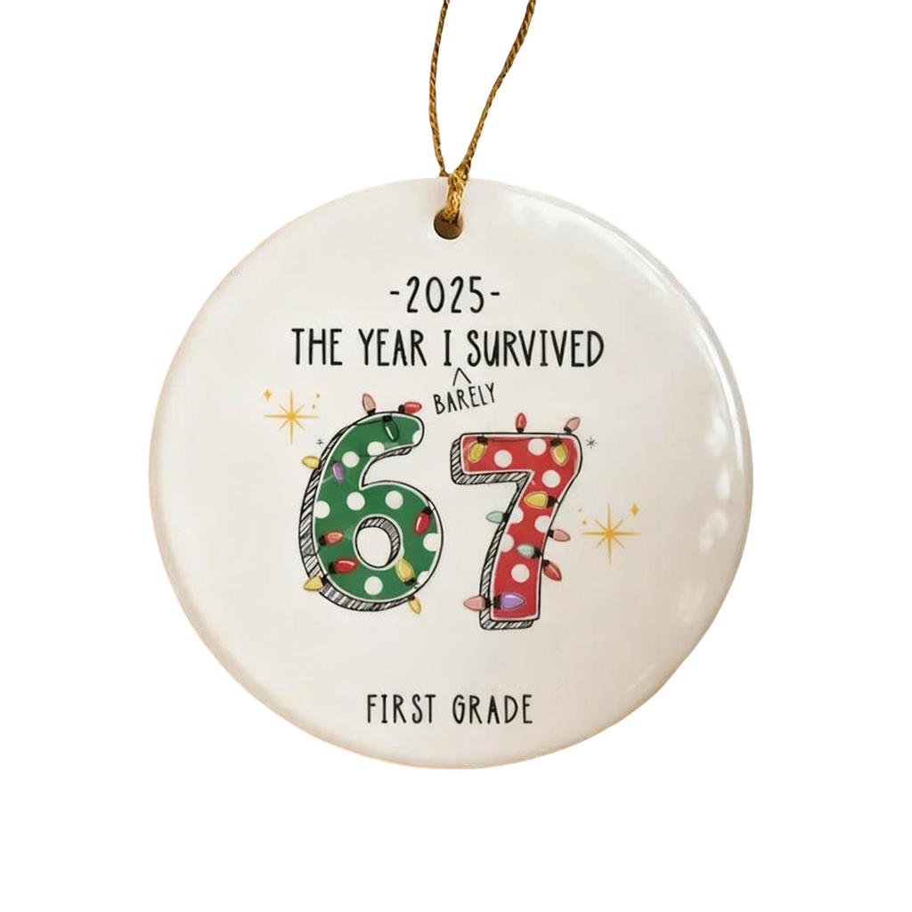 Acrylic Christmas Ornaments, Fun Number Tidbit Ornaments, Pendants