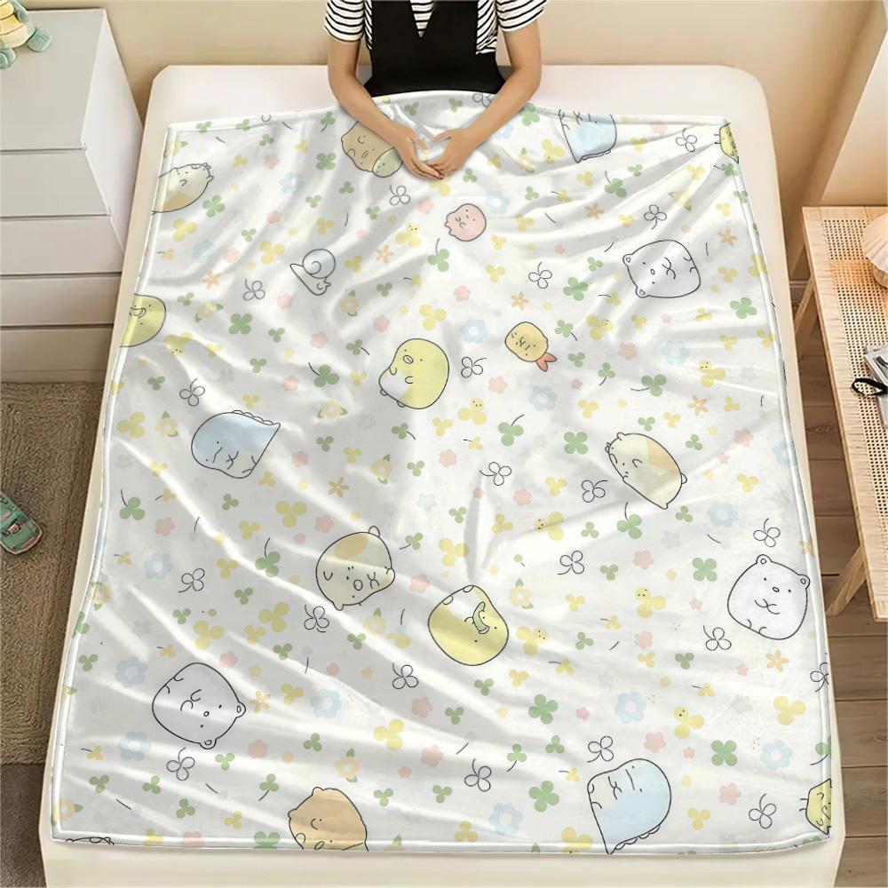 Sumikko Gurashi2 Flannel Blanket, High Quality Comfortable for All Seasons, Home Decor, Warmth and Comfort