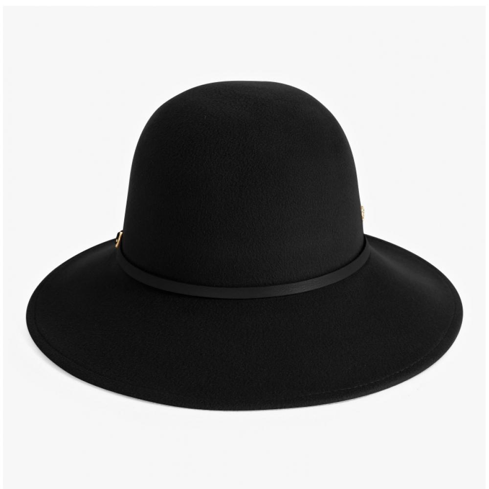 Helen Kaminski Hat51431 Bk Alto 9 Black Wool Felt Bucket Hat