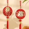 Hollow New Year Blessing Hanging Ornament with Tassel Chinese Knot Pendant  Office