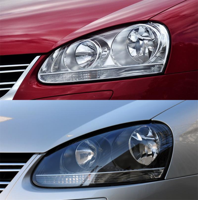 

06-11 Volkswagen Sagitar Headlight Assembly: Compatible with New & Old Models, High & Low Beam Premium 6-line white, driver side (left)