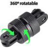 Aluminum Alloy 360° Rotatable Mount Adapter for GoPro Hero 13 12 11 10 9 8, Swivel Action Camera Connector for Helmet Bike Mount