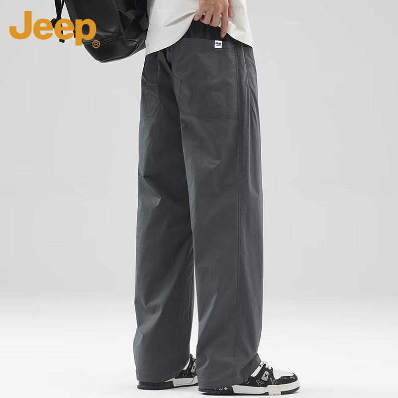 

JEEP Men s Ice Silk Casual Straight-Leg Pants 4XL