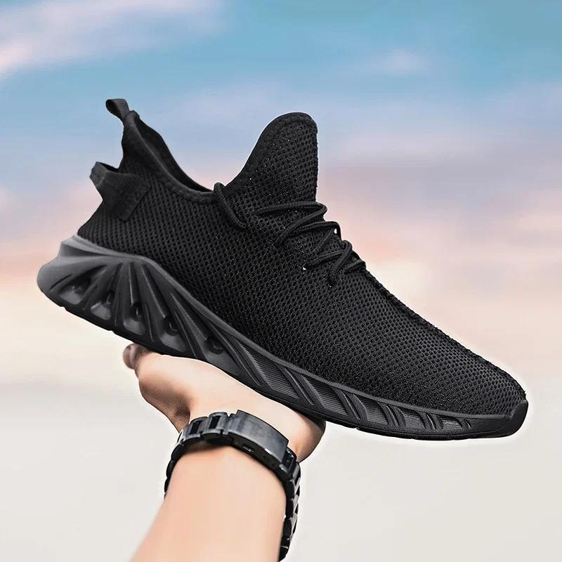Fashion Comfortable Flying Weave Men's Casual Shoes Fashion Lightweight Man Casual Sneakers Summer Breathable Men Athletic Jogging Shoes
