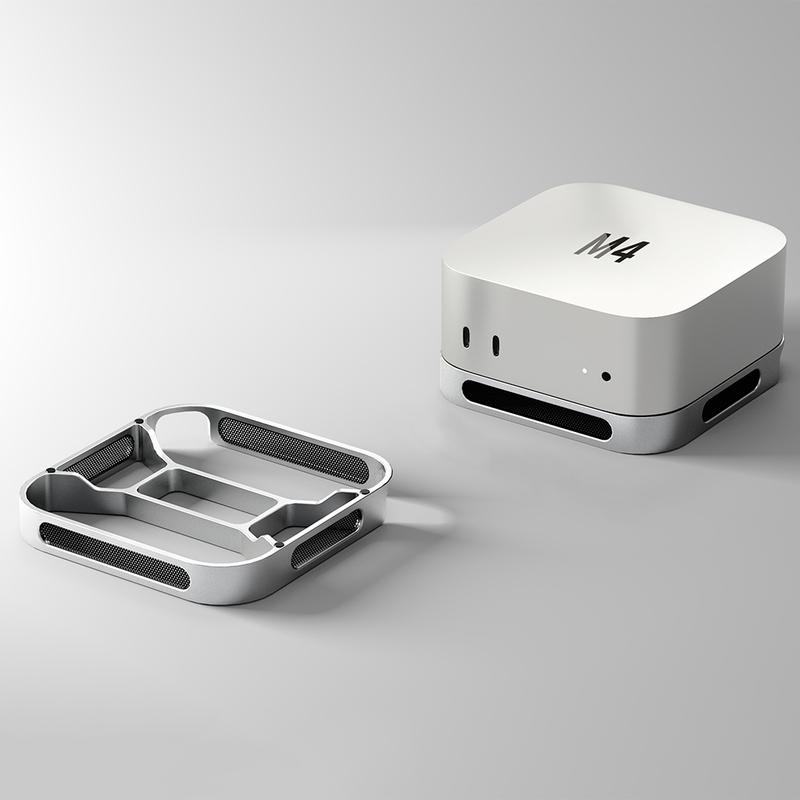 Stolní stojánek Zvýšení počítače Prachotěsná základna Chladicí držák z hliníkové slitiny Dok pro Mac mini M4/M4 Pro