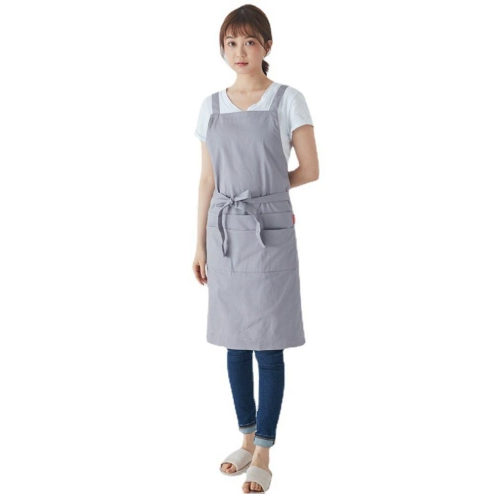 Hanging Neck Household Waterproof Apron Cotton Kitchen Apron Japanese-style Apron  Restaurant