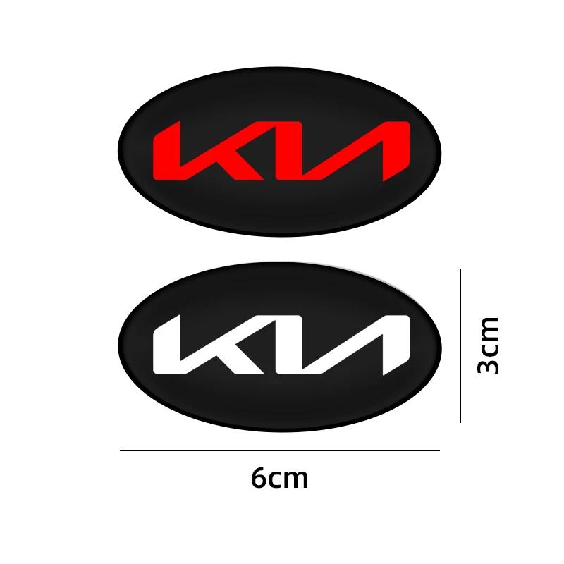 RXEC6 Car Interior Stickers Decoration Accessories For Kia rio ceed sportage cerato soul Car Steering Wheel Center Sticker