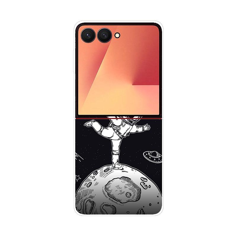 Luxury Transparent Phone Case For Samsung Galaxy Z Flip 7 Cases Hard PC Folding Cover For Galaxy Z Flip7 Shockproof Capa Fundas