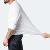 Herren Langarm Slim Fit Hemd mit Knöpfen Uni Schwarz