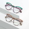 Fashion Large Frame Cat Eye High Definition Reading Glasses Men Women Transparent TR90 Frame Butterfly Leopard Frame Presbyopic Eyeglasses