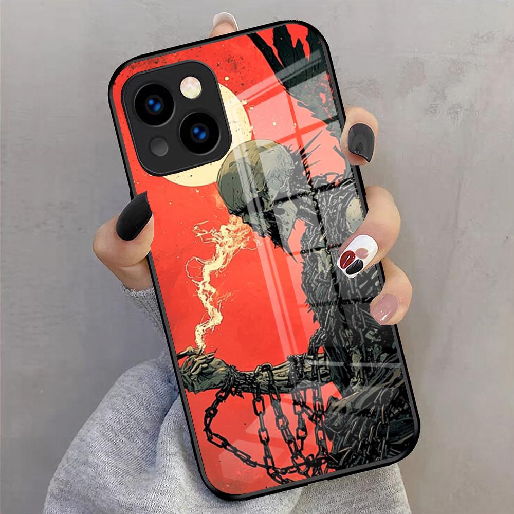 S-Skull S-Skeleton Grim Reaper Phone Case For IPhone 17 Pro Max 16 15 14 Pro Max 13 11 X Xs Xr 8 7Plus Glass Cover