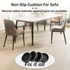 Rubber Material Furniture Coasters Anti-Slip Design Wear-Resistant Non Slip Caster Cups Protective Round Shape