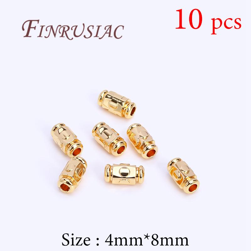 Spacer Beads 18K Real Gold Plated Separator For Beads DIY Bracelets Accessories Bead For Needlework Necklaces Jewelry Findings