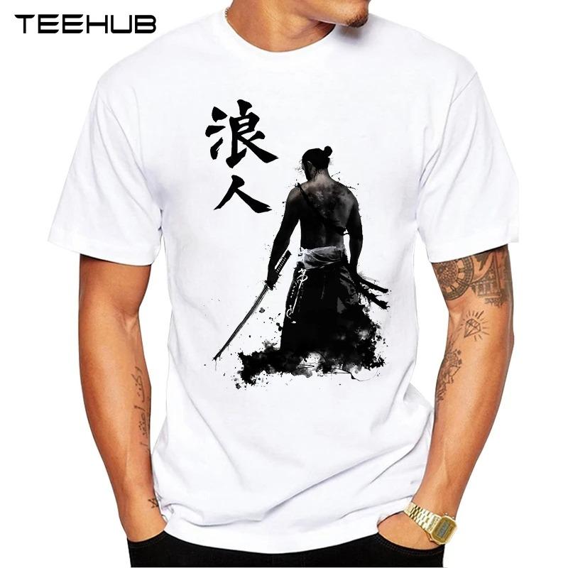 Hipster Zoro Samurai Wano Kuni Arc Men T-Shirt Short Sleeve O-Neck Tee Fashion Anime Samurai Printed Tshirts Funny Tops