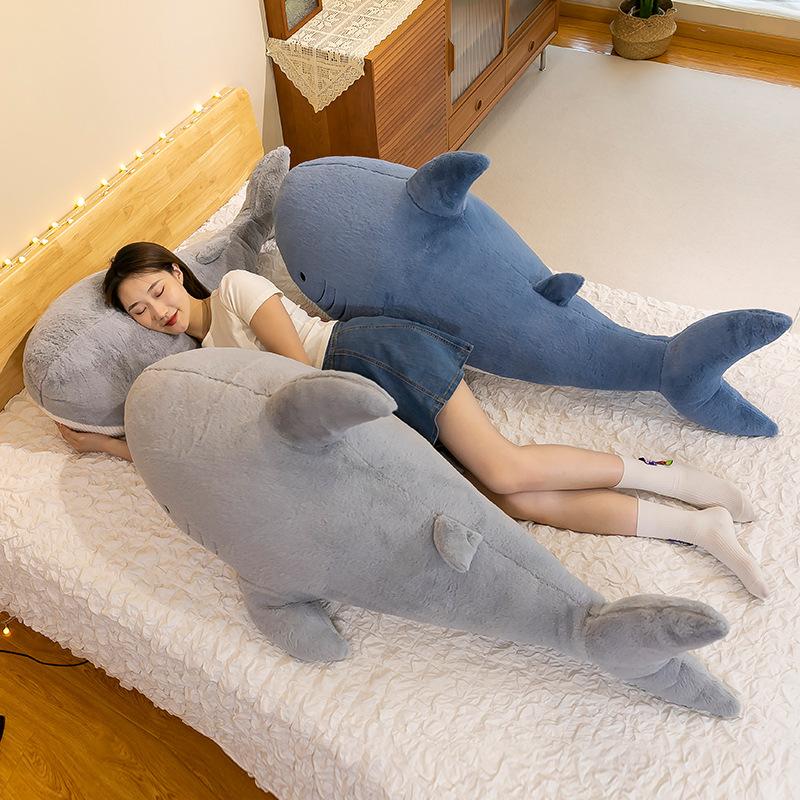 85cm Plüsch Simulation Meerestier niedlicher Hai Babypuppe gefüllt Sofakissen Kinder Geburtstagsgeschenk Kawaii Heimdekoration