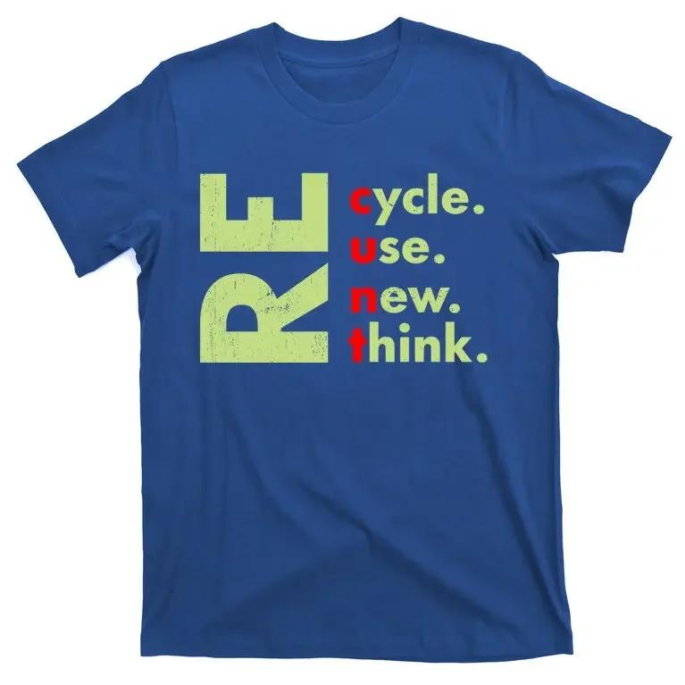 Recycle Reuse Renew Rethink Crisis Environmental Activism TShirt 100 Cotton ONeck Short Sleeve Casual Mens Tshirt Size S3XL