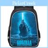Godzilla Backpack Large Capacity School Bag With Movie Poster Print For Boys Nylon Material