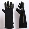 Leather Heat Resistant Gloves High Temperature Resistance Safety Gloves  Welding Work