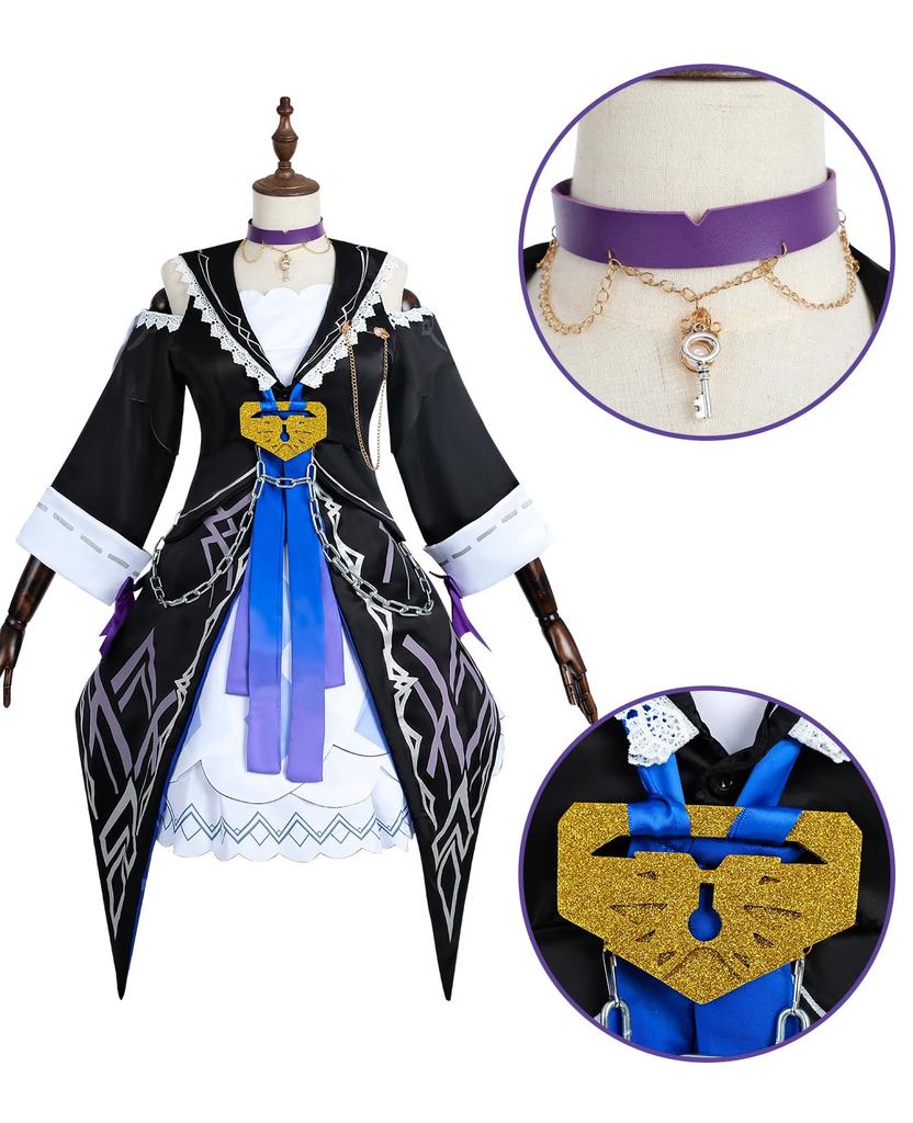 [NOKIJP] Hokai Star Rail Herta Cosplay Costume, Star Train Cosplay, Hokai Star Rail Star Rail Cosplay, Herta Cosplay (Includes Herta, Size M)