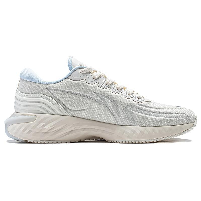 Li Ning Cloud Shield Dämpfung Reflektierend Rückprall Niedriger Schaft Laufschuhe Damen Ecru ARST058-3
