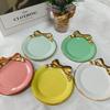 3D Resin Bow Macaron Color Desktop Ornament and Photography Prop Tray