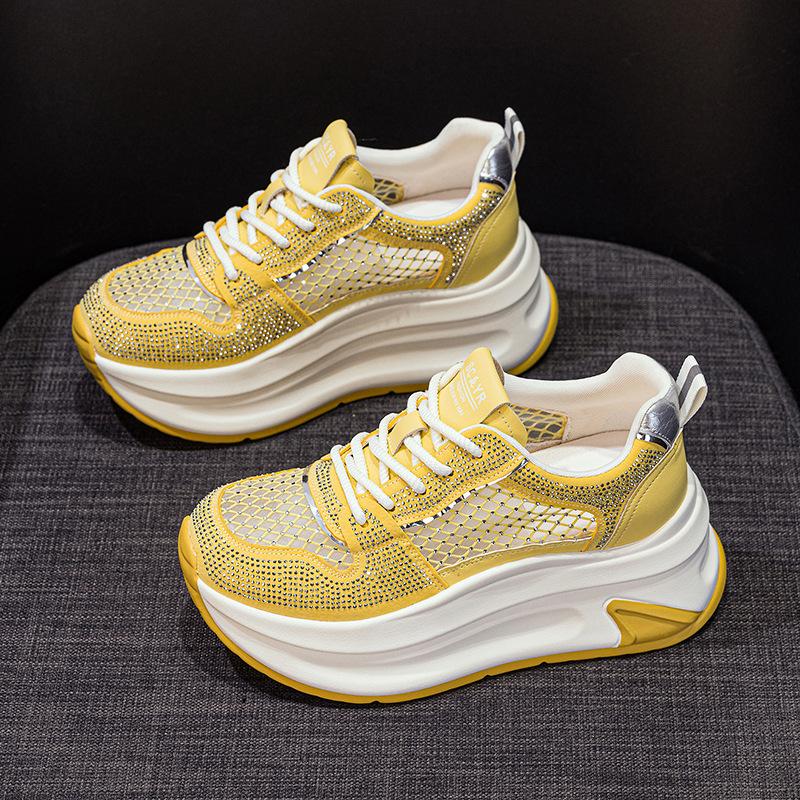 New casual thick-soled breathable dad shoes with increased mesh 33