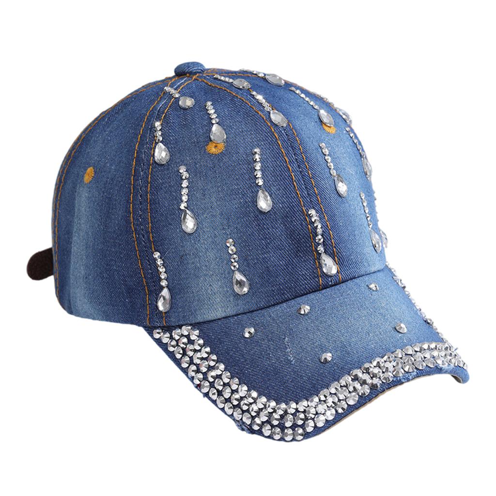 Unique Studded Baseball Caps Unisex Vintage Rhinestones Sport Hat Adjustable Headwear Outdoor Activities