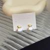 Large Retro 925 Pearl Earrings with Niche Ear Buckles for Women