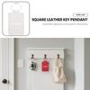 Car Anti Lost Key Pendant PU Leather Square Keychain Accessory For Mazda 2 3 5 6 Axela Atenza Allegro CX3 CX5 CX7 CX9 CX30 F1