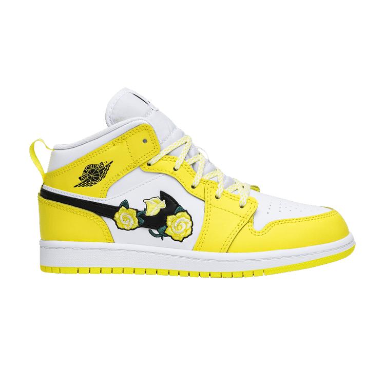 Jordan 1 Mid Dynamic Yellow Floral (PS) 35