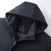 Shanshan Men's Winter Silk-Lined Detachable Hood Padded Jacket