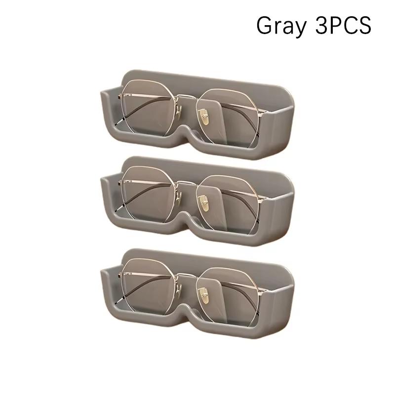 1/2/3PCSWall Mounted Glasses Storage Box Punch-free Self-adhesive Glass Display Cabinet Glasses Storage Box Sunglasses Organizer