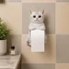 Harz Katze Toilettenpapierhalter Wandmontiert Badezimmer Tissue Spender Dekorative Hängeornament Kreatives Tierdesign für Zuhause