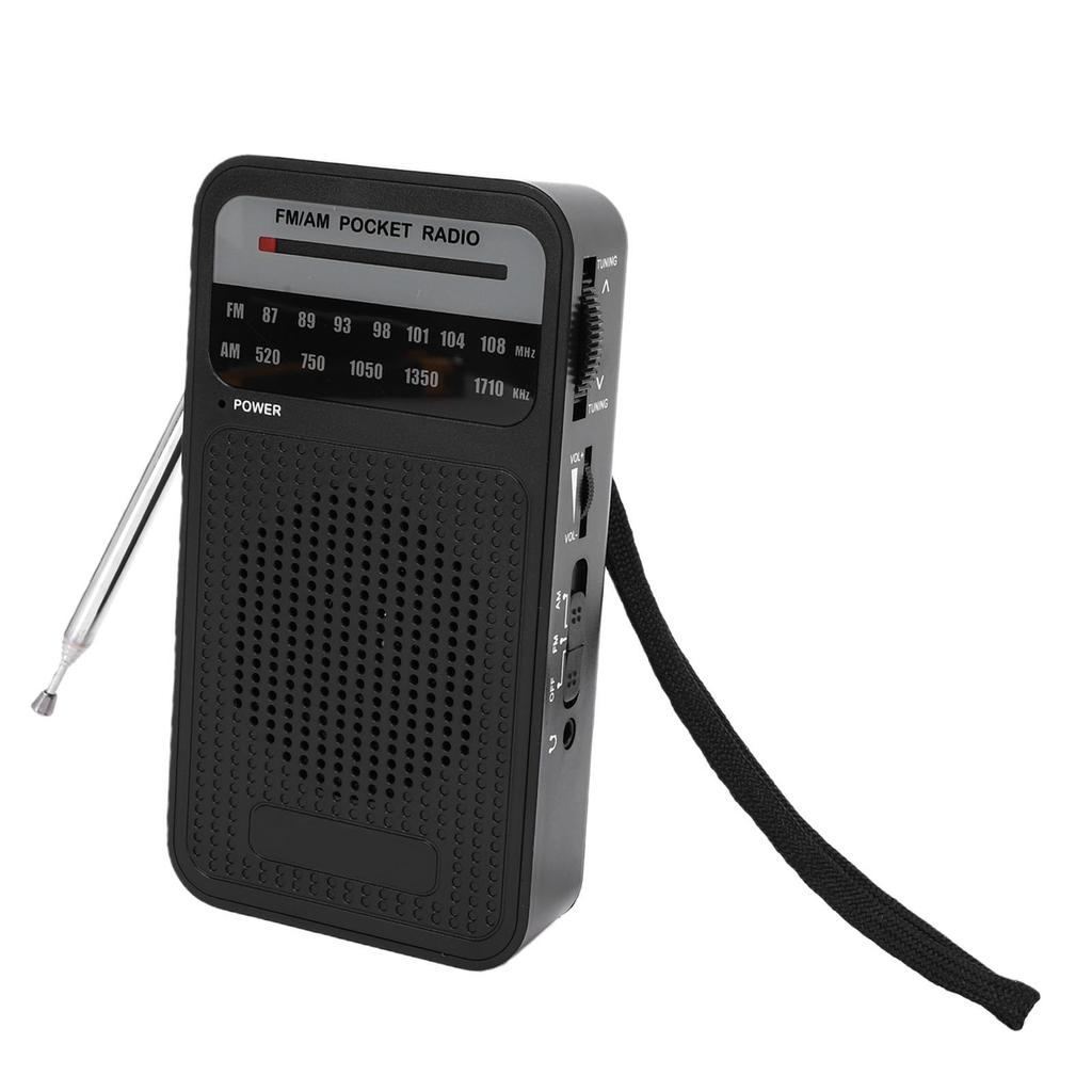 Portable AM FM Radio Anti Interference Transistor Radio with Loud Speaker 3.5mm Headphone Jack Battery Operated for