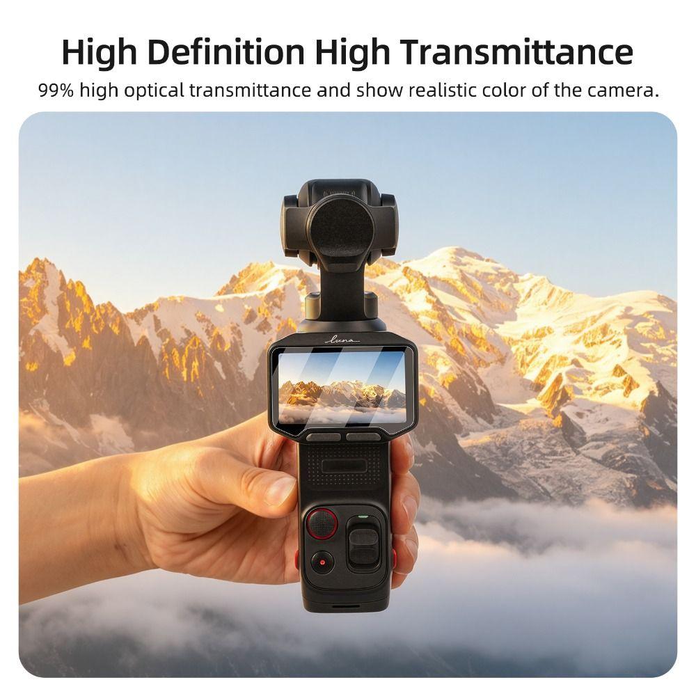 Tempered Glass Lens Films HD Protective Films for Insta360 Luna Pro Gimbal Camera Accessories