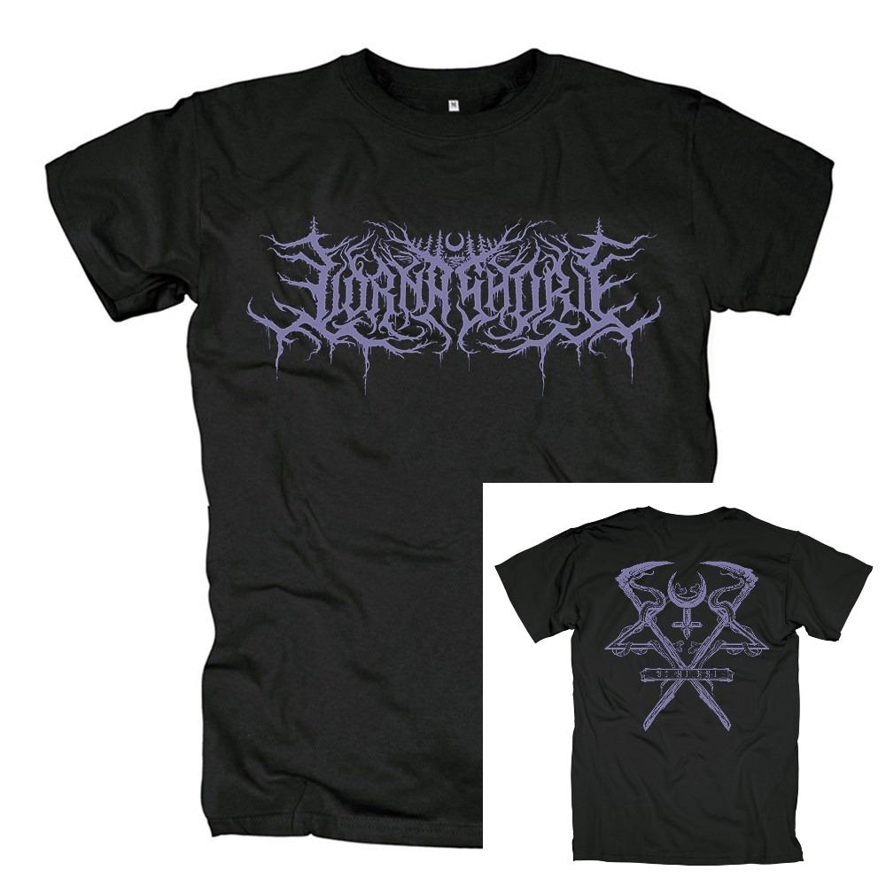 Lorna Shores Deathknocked Darkthemed Band LOGO Printed Shortsleeved Tshirt for Music Outfits S