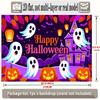 Party Backdrop Halloween Castle Flat Banners Ghosts Pumpkins Figures Hanging Winter Photo Background Decor Front Door Decor