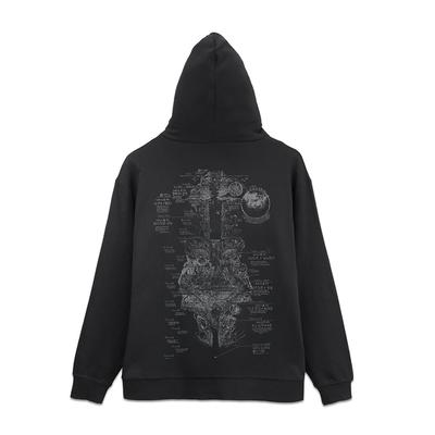 Made In Golden Land of the Fiery Sun Abyss Map Zip Hoodie BLACK XXL Size [Official] Abyss Ver.2.0