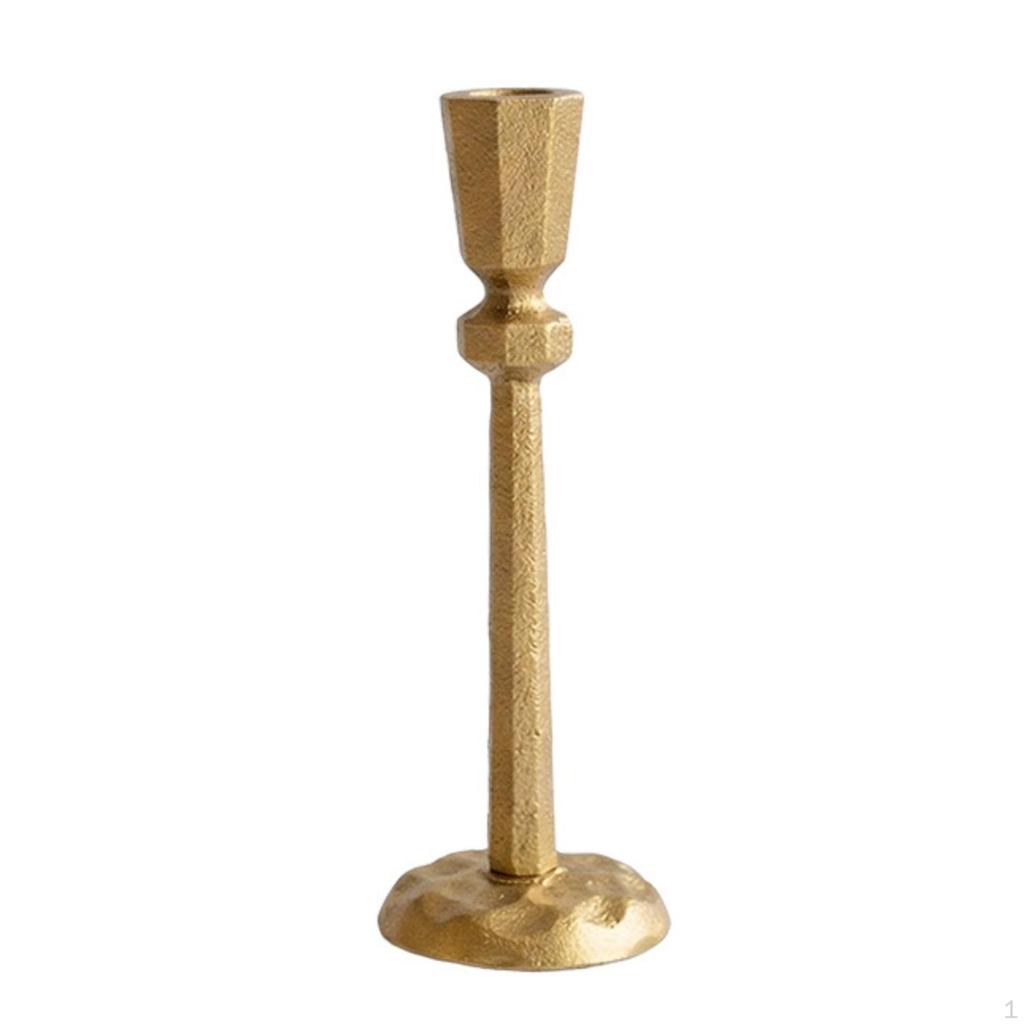 Tabletop Candle Holder Antique Metal VintageStyle Candlestick for Dining Table,